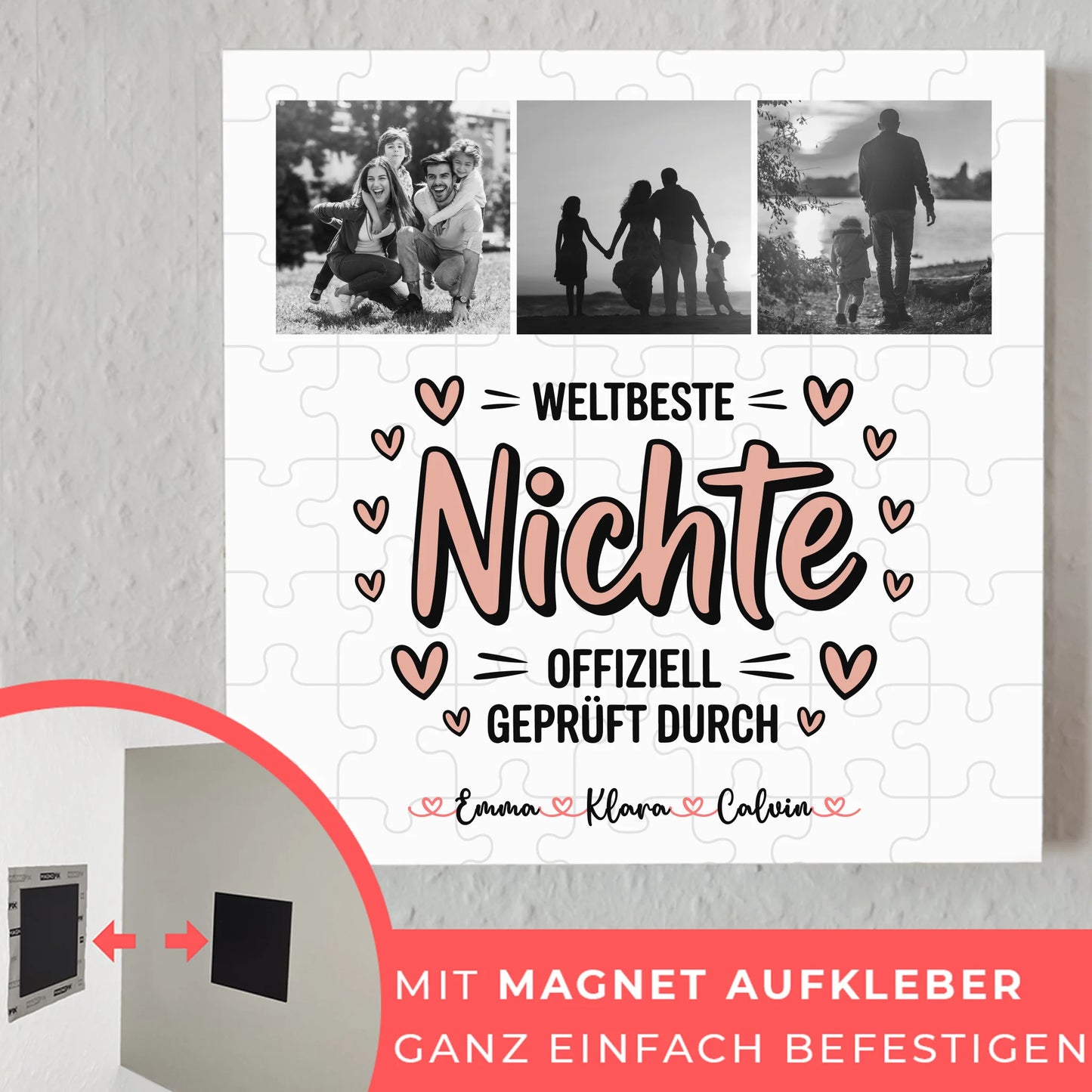 Fotoboard Poster Magnetisch Nichte Fotocollage Weltbeste Nichte Offiziell Geprüft Durch 10