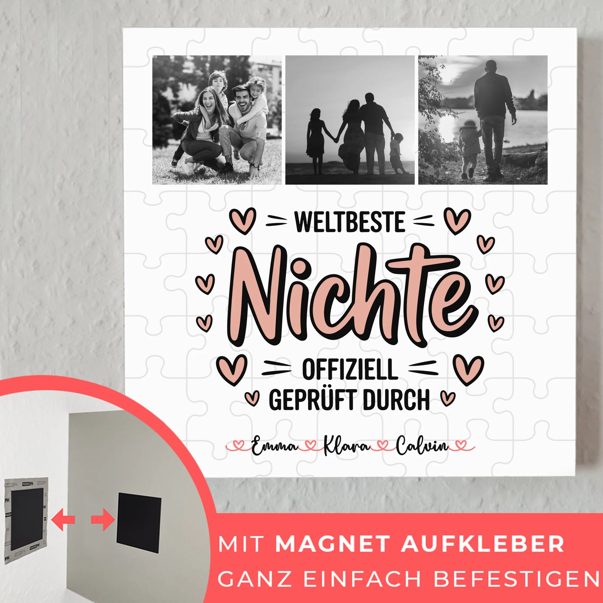 Fotoboard Poster Magnetisch Nichte Fotocollage Weltbeste Nichte Offiziell Geprüft Durch 10