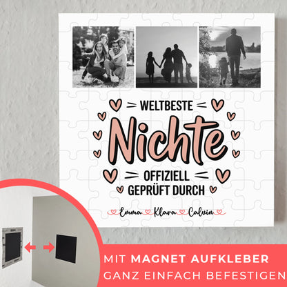 Fotoboard Poster Magnetisch Nichte Fotocollage Weltbeste Nichte Offiziell Geprüft Durch 10