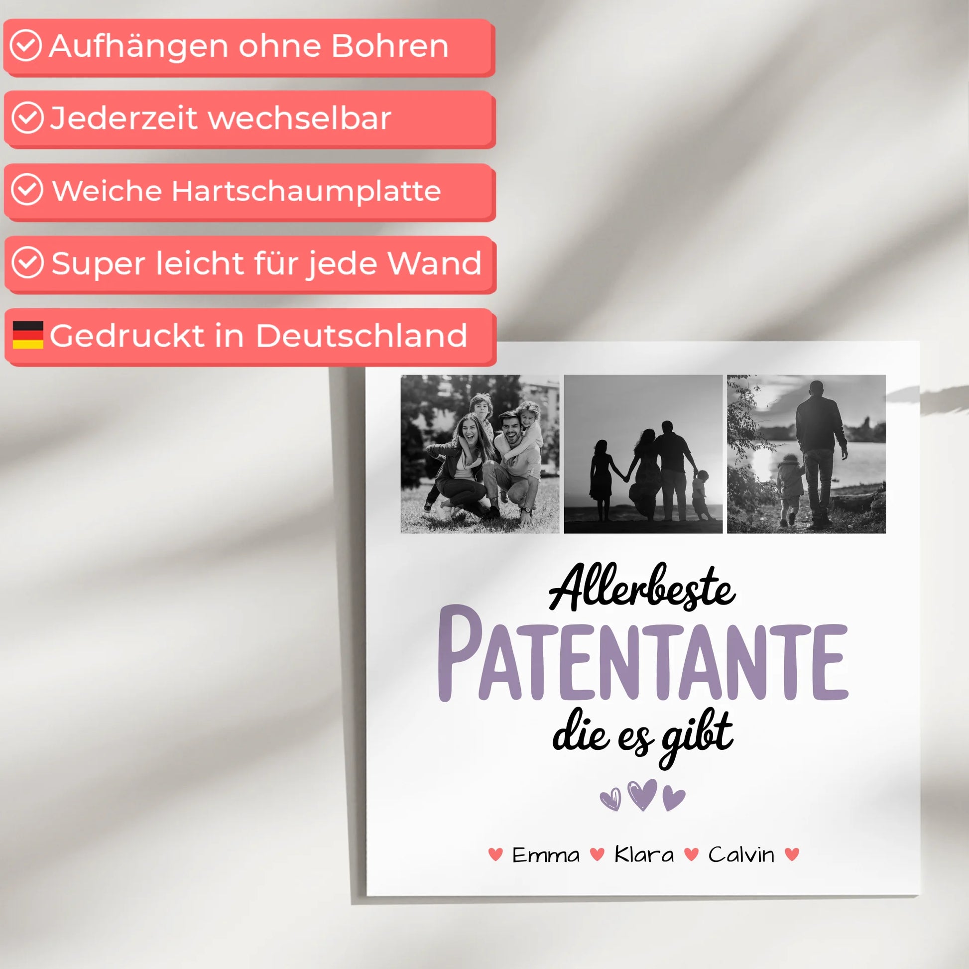 Fotoboard Poster Magnetisch Fotocollage Patentante Allerbeste Patentante Die Es Gibt Geschenk 5