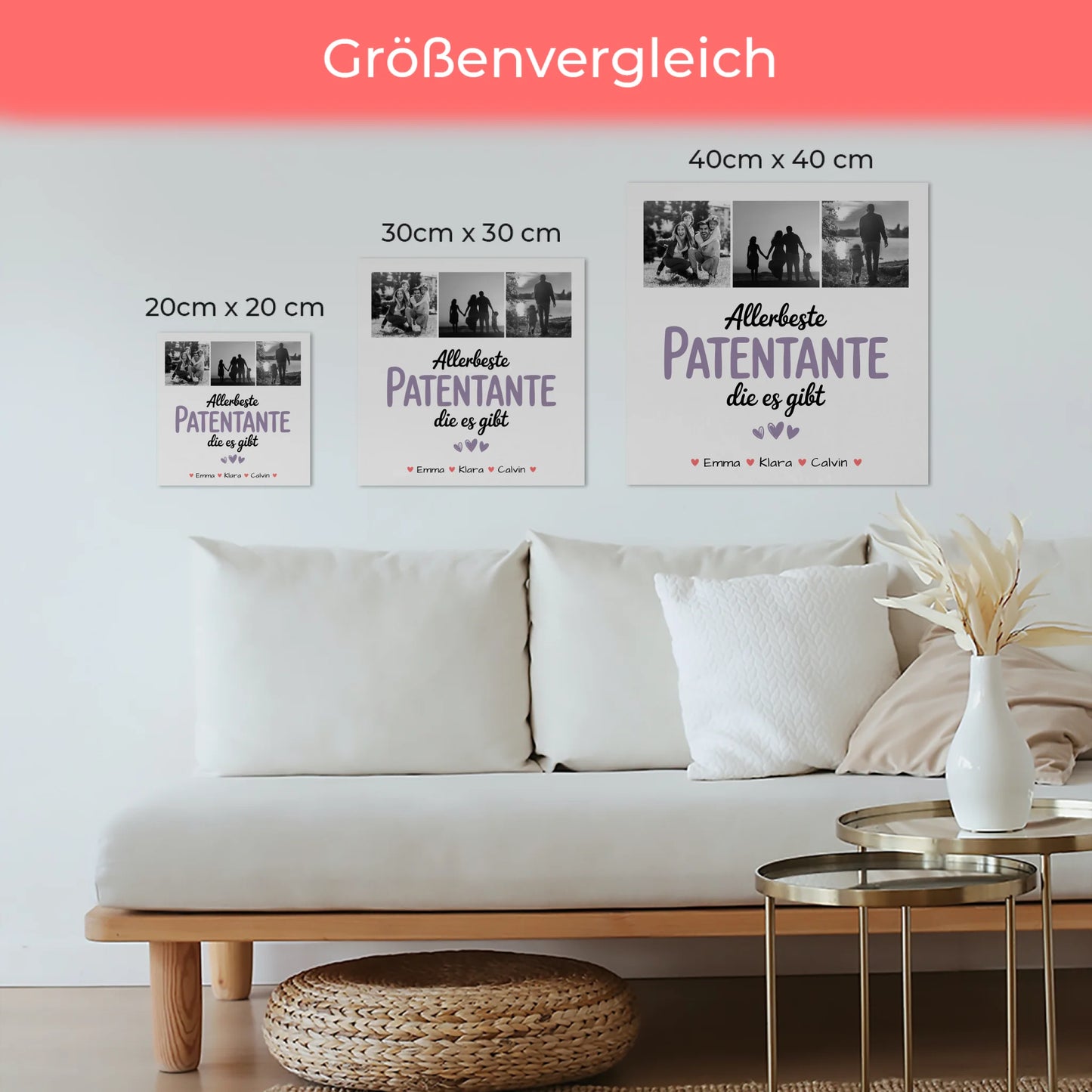 Fotoboard Poster Magnetisch Fotocollage Patentante Allerbeste Patentante Die Es Gibt Geschenk