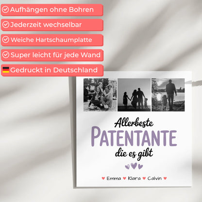 Fotoboard Poster Magnetisch Fotocollage Patentante Allerbeste Patentante Die Es Gibt Geschenk
