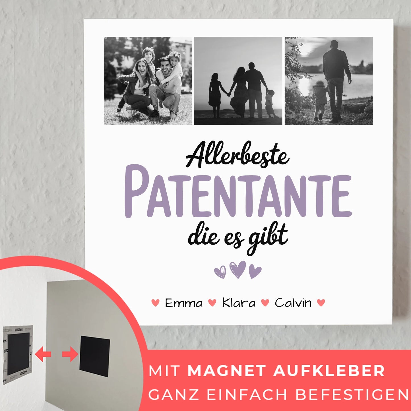 Fotoboard Poster Magnetisch Fotocollage Patentante Allerbeste Patentante Die Es Gibt Geschenk