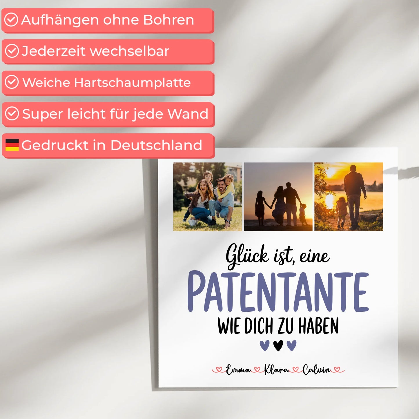 Fotoboard Magnet Poster Fotocollage für Patentante Glück Ist eine Patentante Wie Dich Zu Haben Geschenk