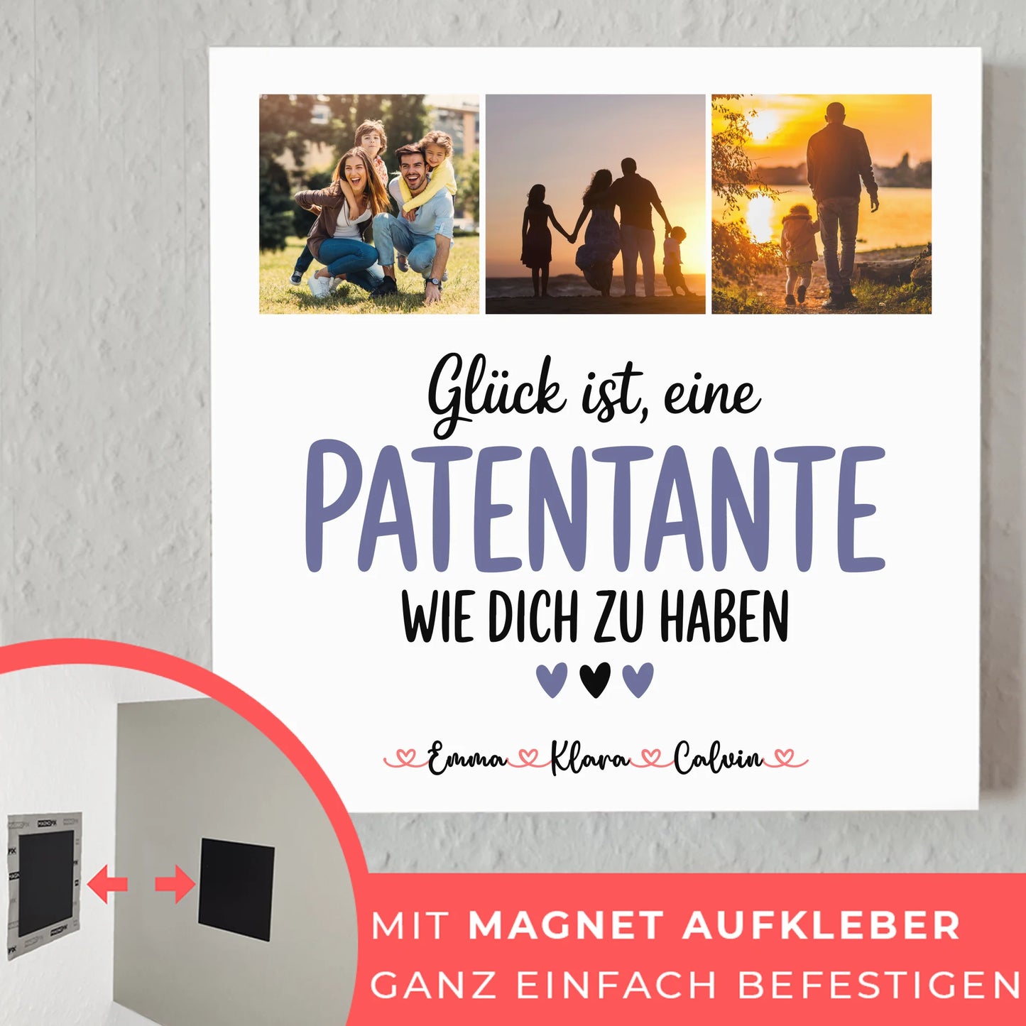 Fotoboard Magnet Poster Fotocollage für Patentante Glück Ist eine Patentante Wie Dich Zu Haben Geschenk 10