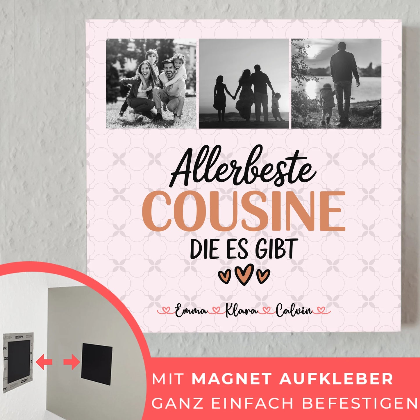 Fotoboard Magnet Wandbild Fotocollage Cousine Allerbeste Cousine Die Es Gibt 10