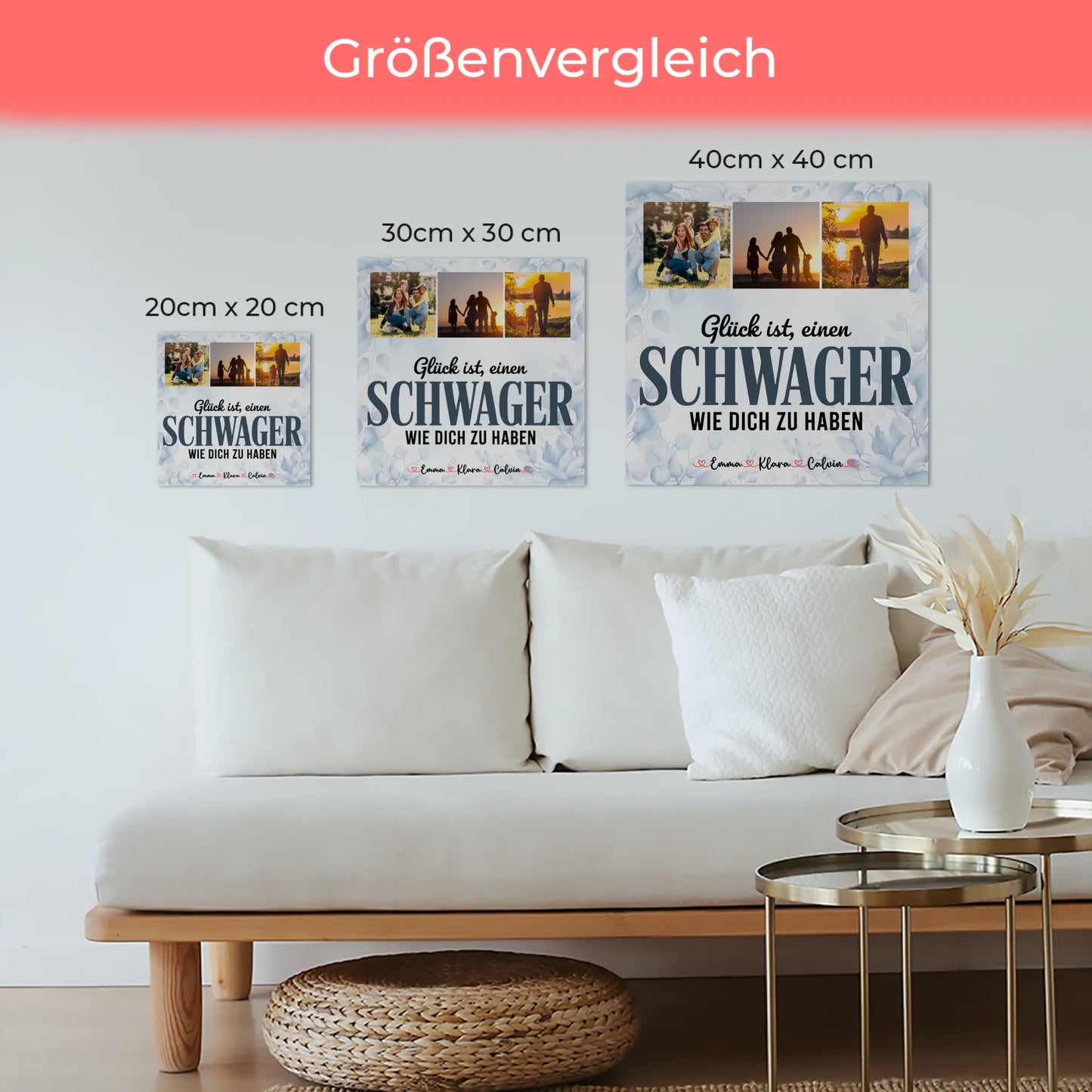 Magnetposter Fotoboard Fotocollage für Schwager Glück Ist eine Schwager Wie Dich Zu Haben 6