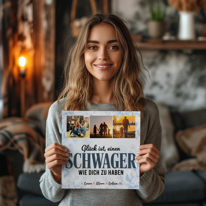 Magnetposter Fotoboard Fotocollage für Schwager Glück Ist eine Schwager Wie Dich Zu Haben 2