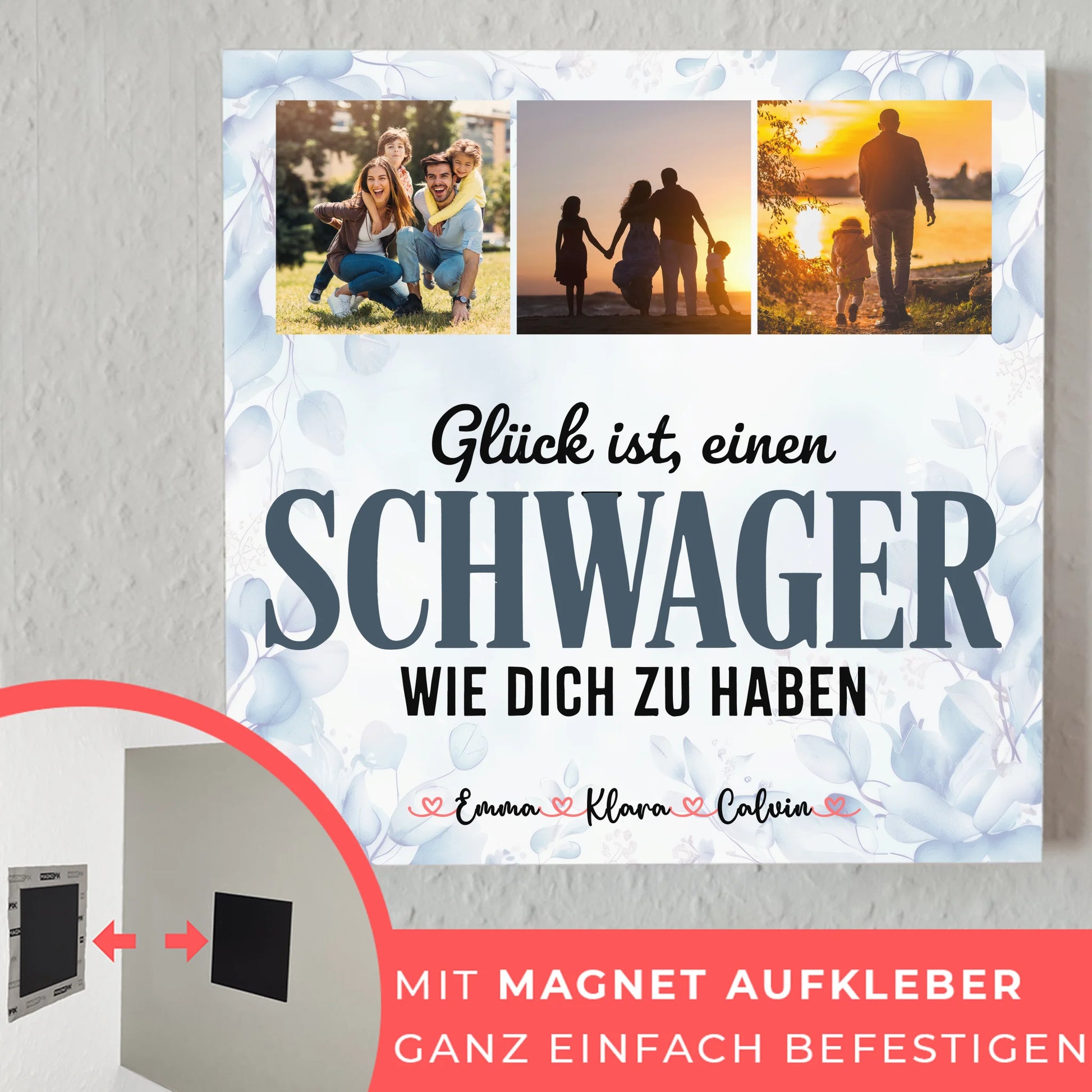 Magnetposter Fotoboard Fotocollage für Schwager Glück Ist eine Schwager Wie Dich Zu Haben 10