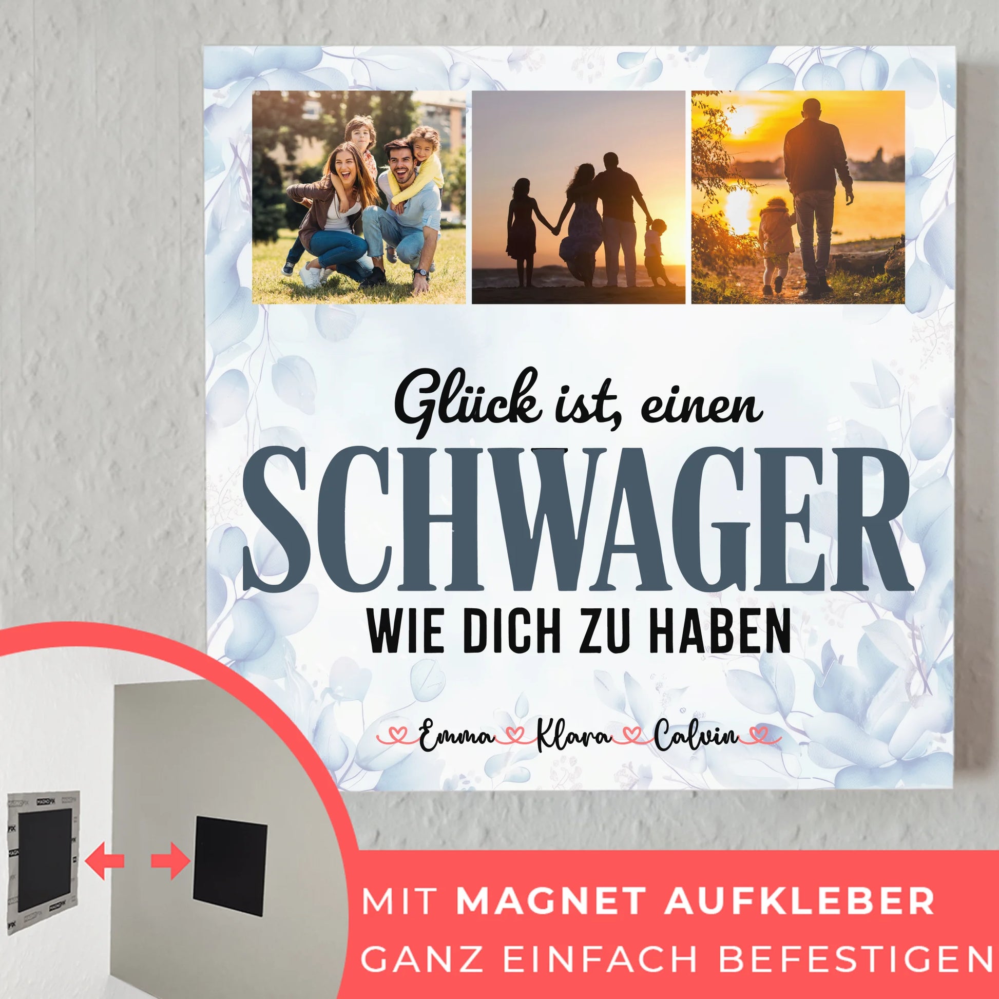 Magnetposter Fotoboard Fotocollage für Schwager Glück Ist eine Schwager Wie Dich Zu Haben 4