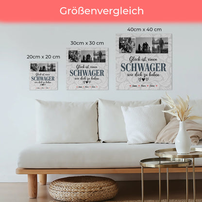 Personalisierte Fotoboard Magnet Wandbild Schwager Fotocollage Glück Ist eine Schwager Wie Dich Zu Haben 6