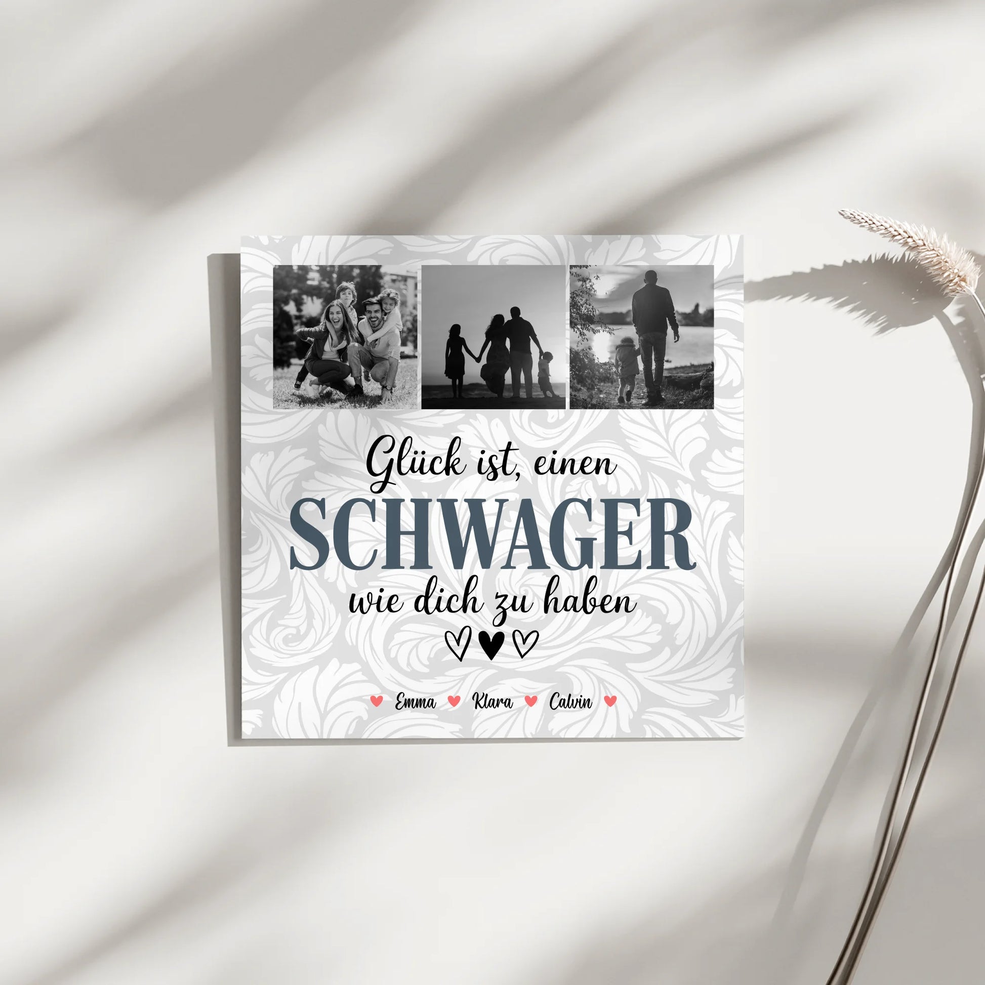 Personalisierte Fotoboard Magnet Wandbild Schwager Fotocollage Glück Ist eine Schwager Wie Dich Zu Haben 3