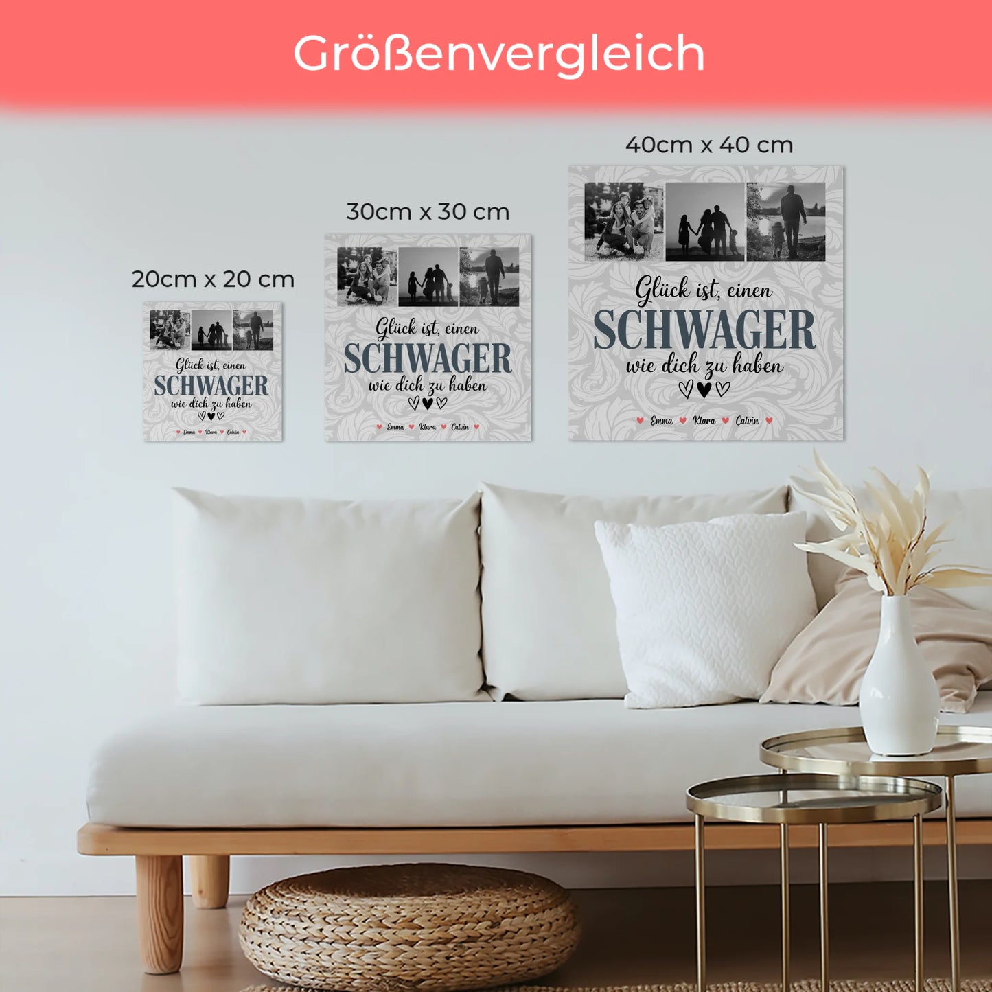 Personalisierte Fotoboard Magnet Wandbild Schwager Fotocollage Glück Ist eine Schwager Wie Dich Zu Haben