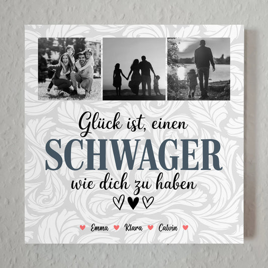 Personalisierte Fotoboard Magnet Wandbild Schwager Fotocollage Glück Ist eine Schwager Wie Dich Zu Haben 1