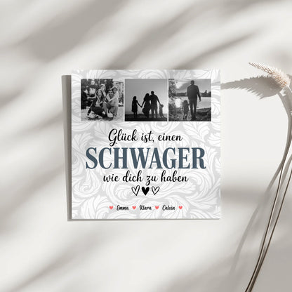 Personalisierte Fotoboard Magnet Wandbild Schwager Fotocollage Glück Ist eine Schwager Wie Dich Zu Haben 9