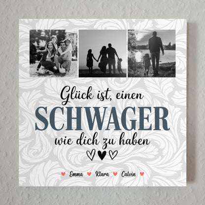 Personalisierte Fotoboard Magnet Wandbild Schwager Fotocollage Glück Ist eine Schwager Wie Dich Zu Haben