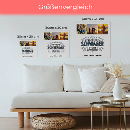 Fotoboard Poster Magnetisch Geschenk Fotocollage Schwager Weltbester Schwager Offiziell Geprüft Durch 6