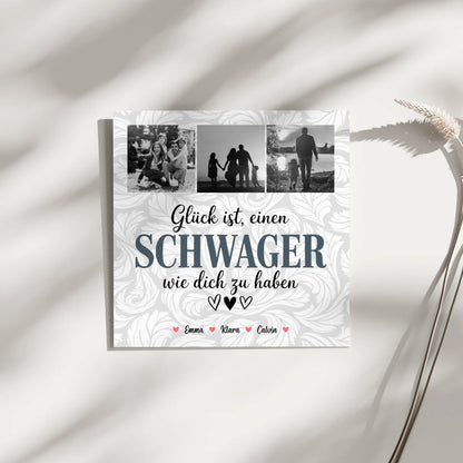 Personalisierte Fotoboard Magnet Wandbild Schwager Fotocollage Glück Ist eine Schwager Wie Dich Zu Haben