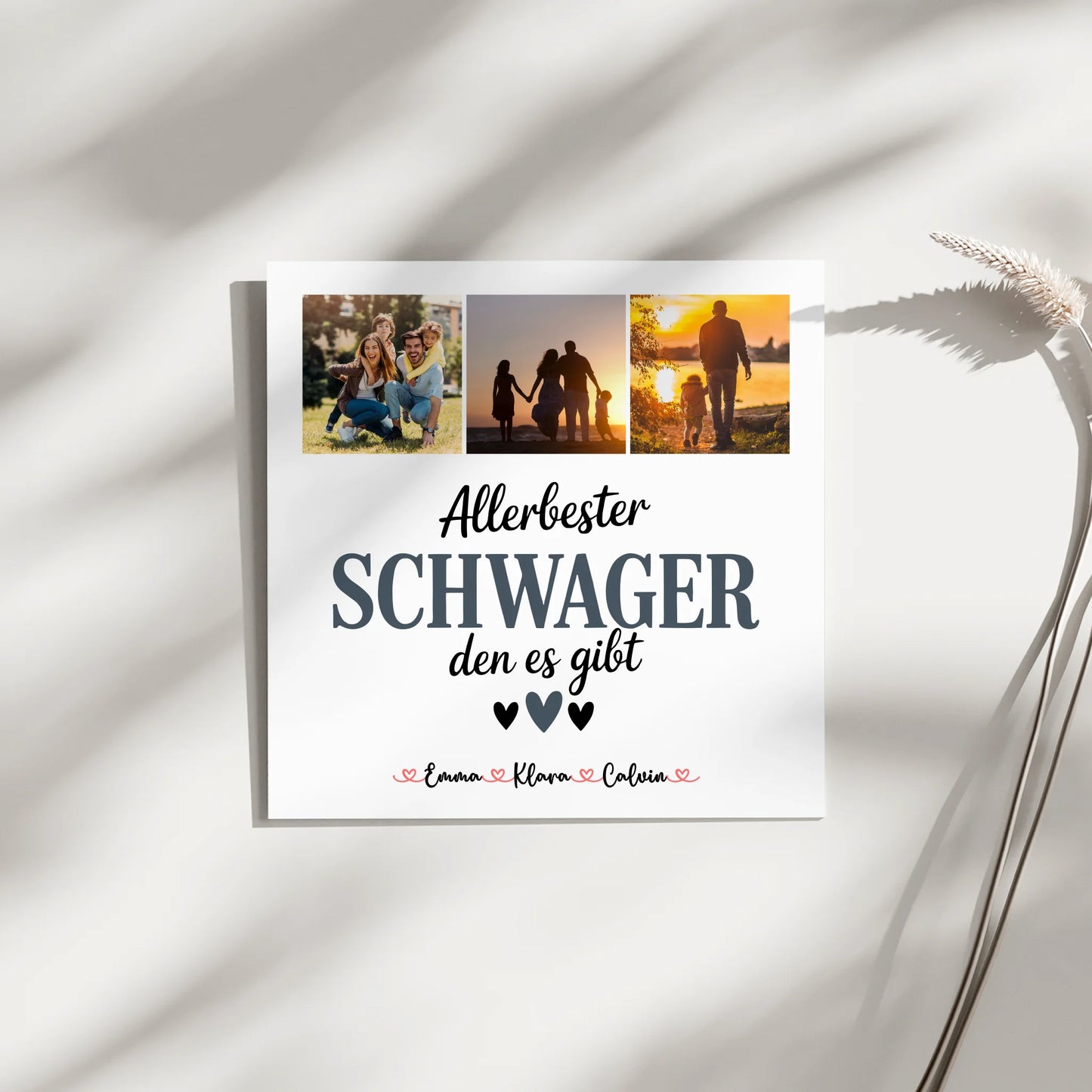 Personalisierte Fotoboard Magnet Wandbild Fotocollage für Schwager Allerbester Schwager Den Es Gibt 9