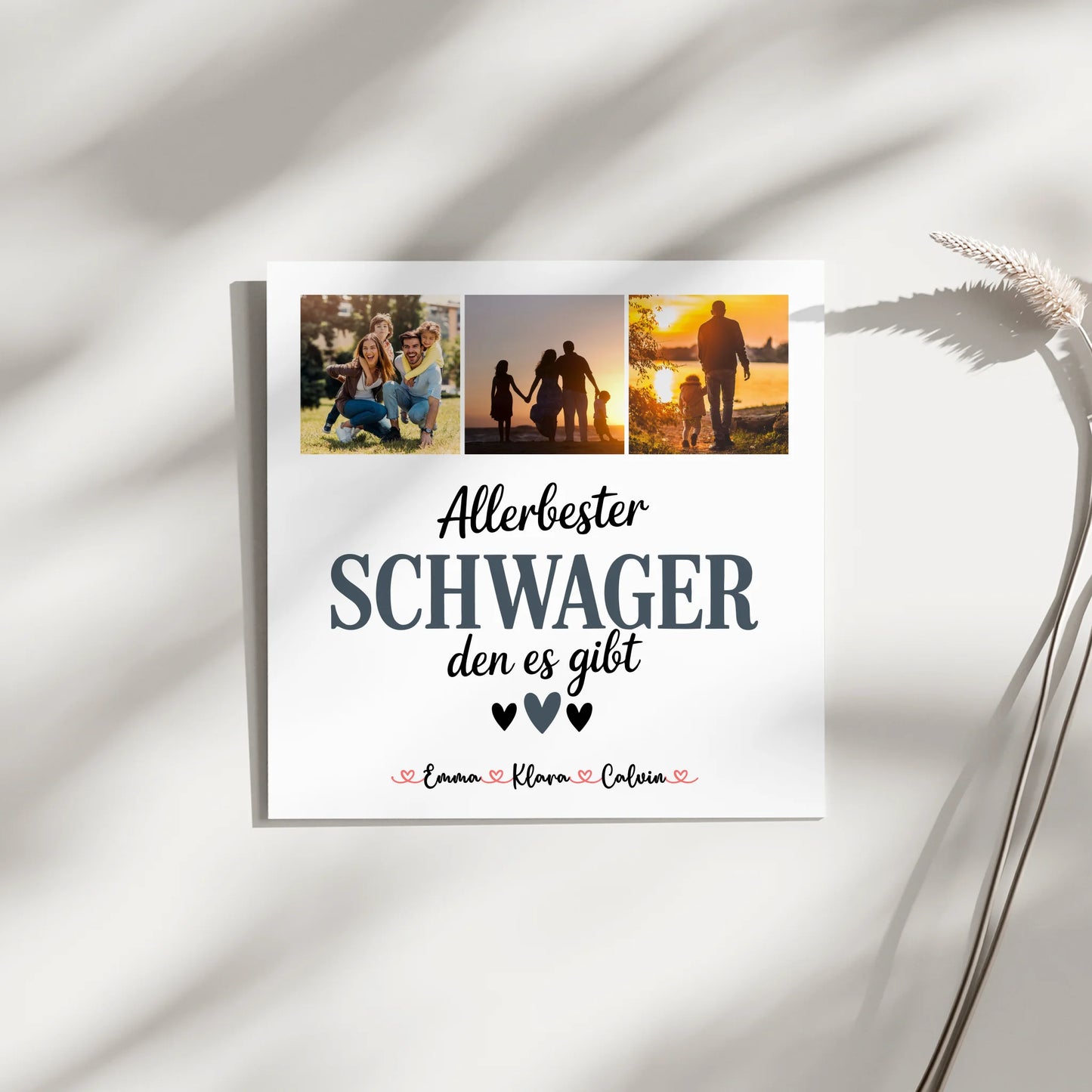 Personalisierte Fotoboard Magnet Wandbild Fotocollage für Schwager Allerbester Schwager Den Es Gibt