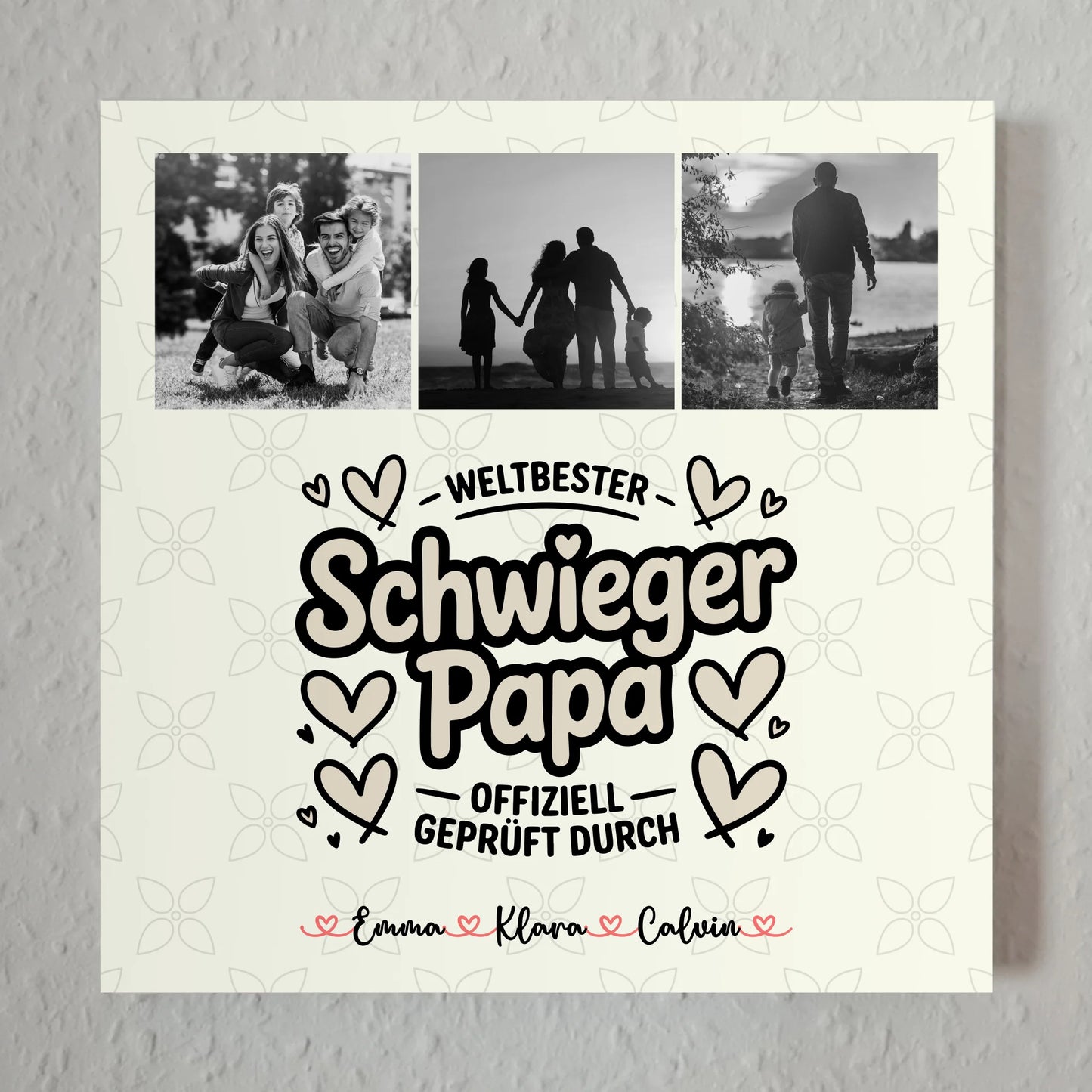 Fotoboard Magnet Poster für Schwiegerpapa Weltbester Schwiegerpapa Offiziell Geprüft Durch 1