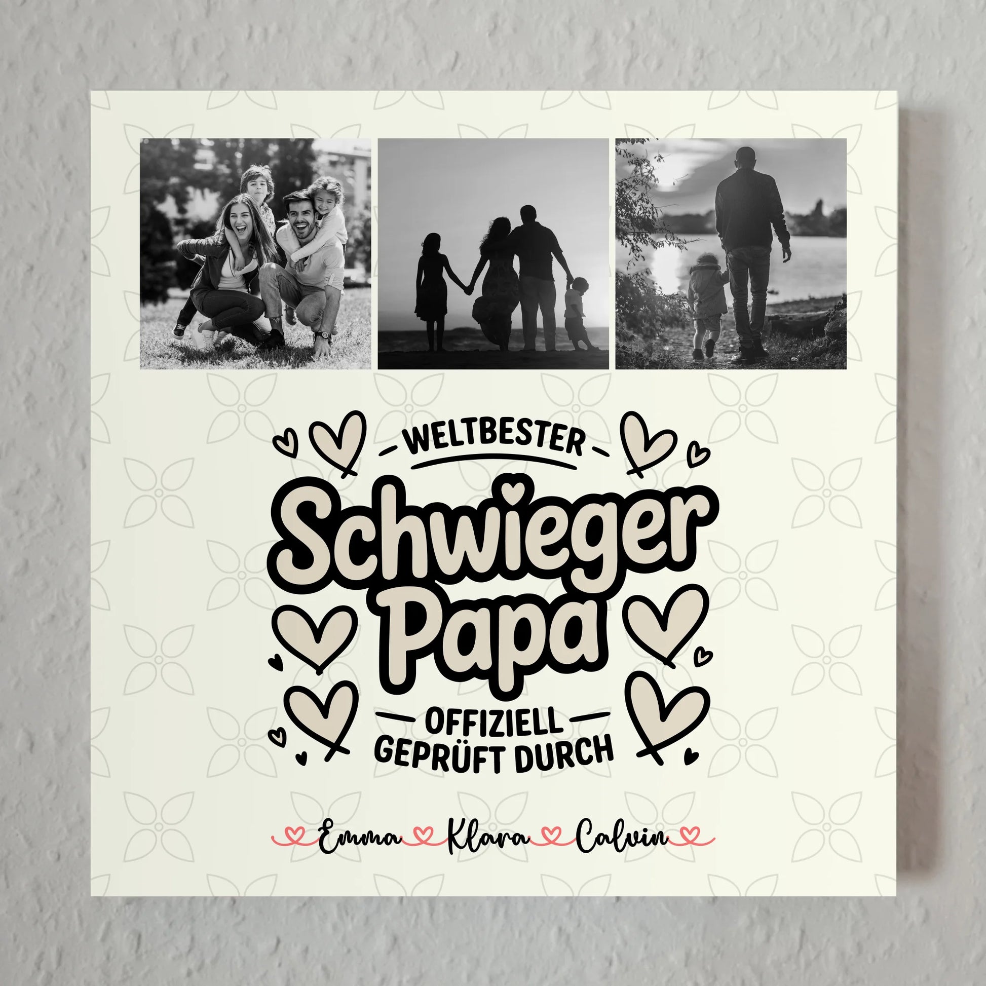 Fotoboard Magnet Poster für Schwiegerpapa Weltbester Schwiegerpapa Offiziell Geprüft Durch 1