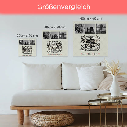 Fotoboard Magnet Poster für Schwiegerpapa Weltbester Schwiegerpapa Offiziell Geprüft Durch 6