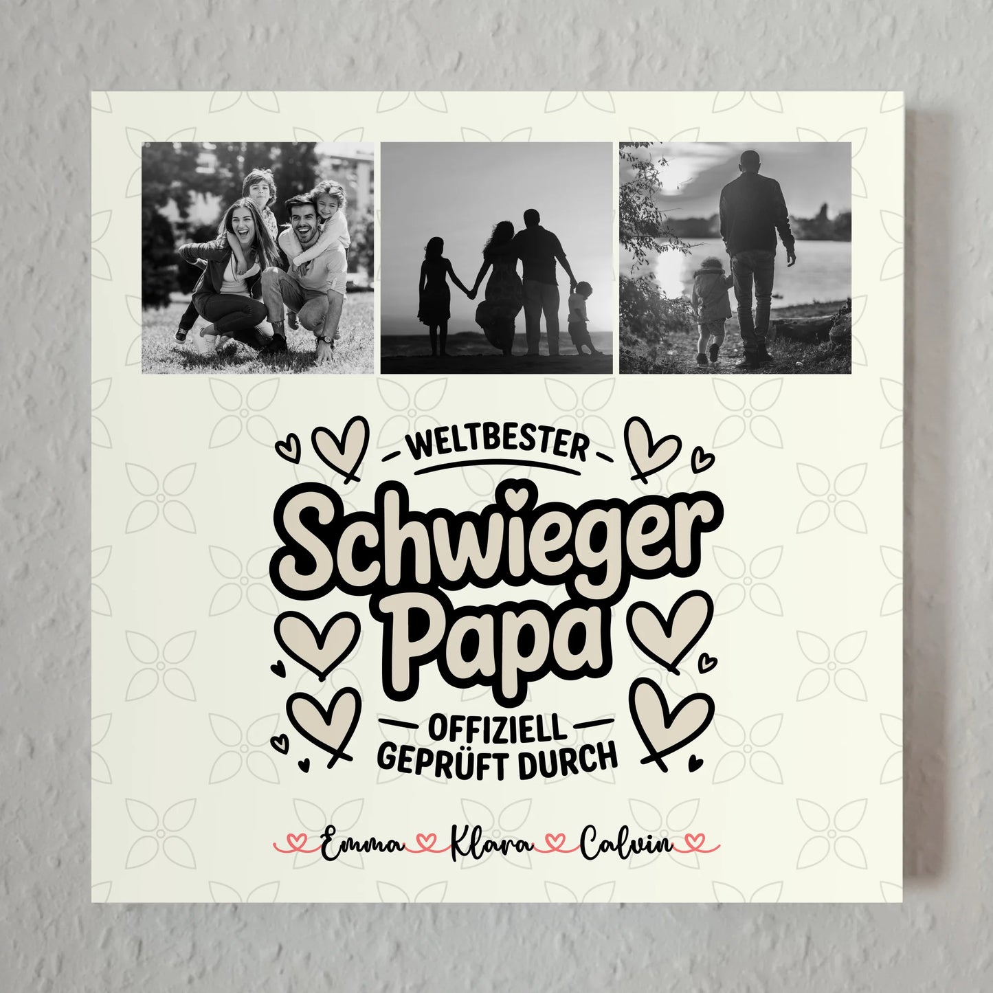 Fotoboard Magnet Poster für Schwiegerpapa Weltbester Schwiegerpapa Offiziell Geprüft Durch 7