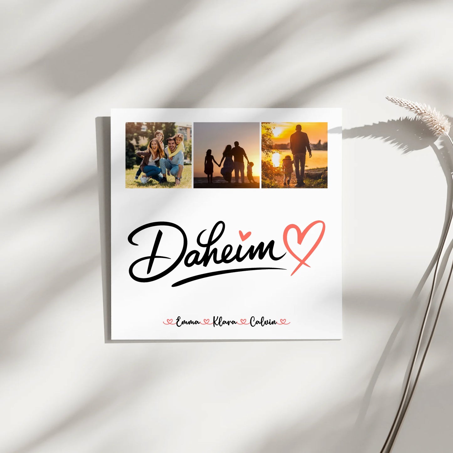 Wandbild Familie Personalisiert Fotocollage für Familie Daheim 9