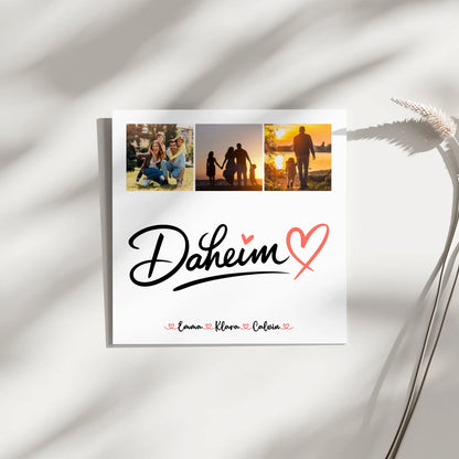 Wandbild Familie Personalisiert Fotocollage für Familie Daheim