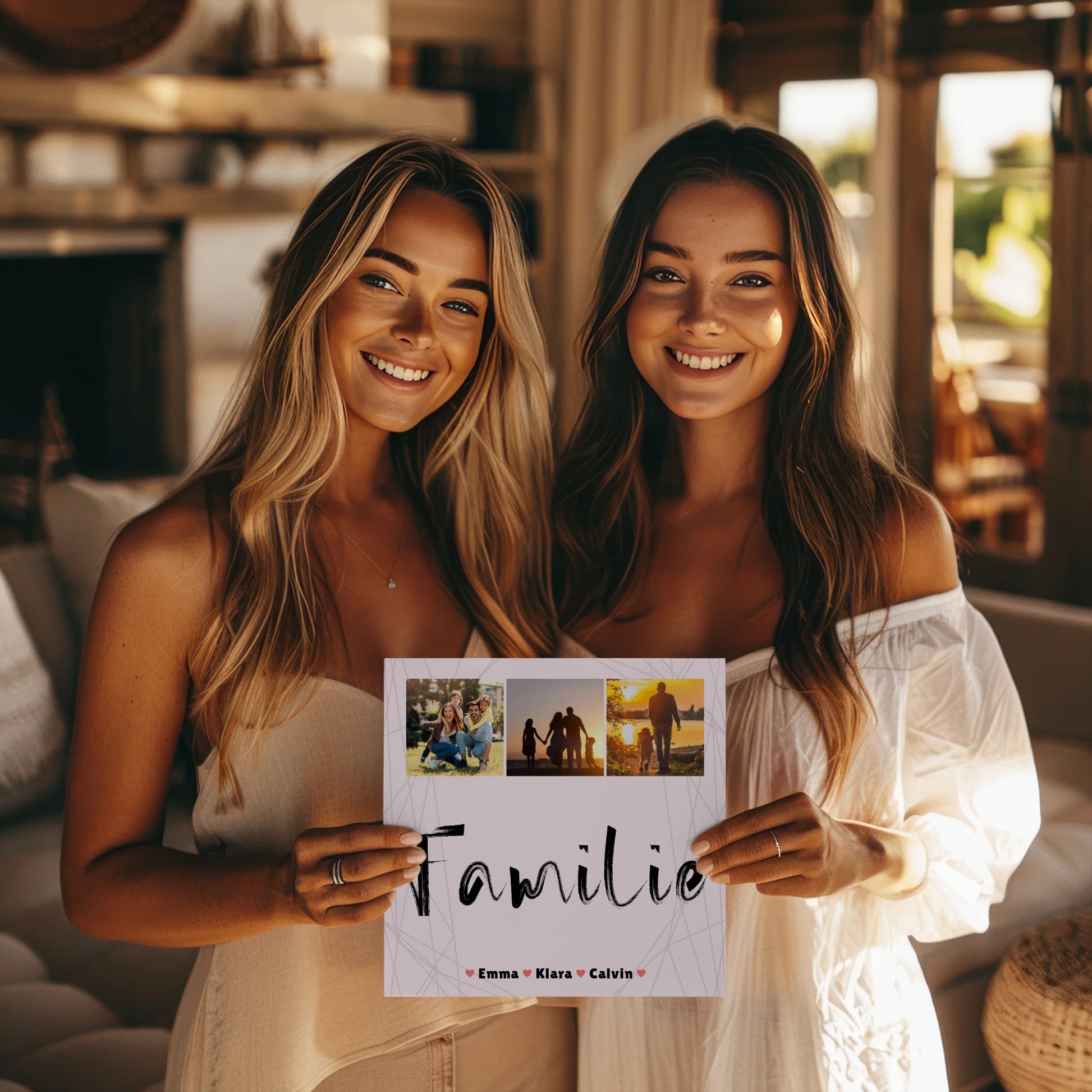 Familienbild Personalisiert Fotoboard Geschenk Fotocollage Familie als individuelles Wandbild 8