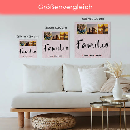 Familienbild Personalisiert Fotoboard Geschenk Fotocollage Familie als individuelles Wandbild 6