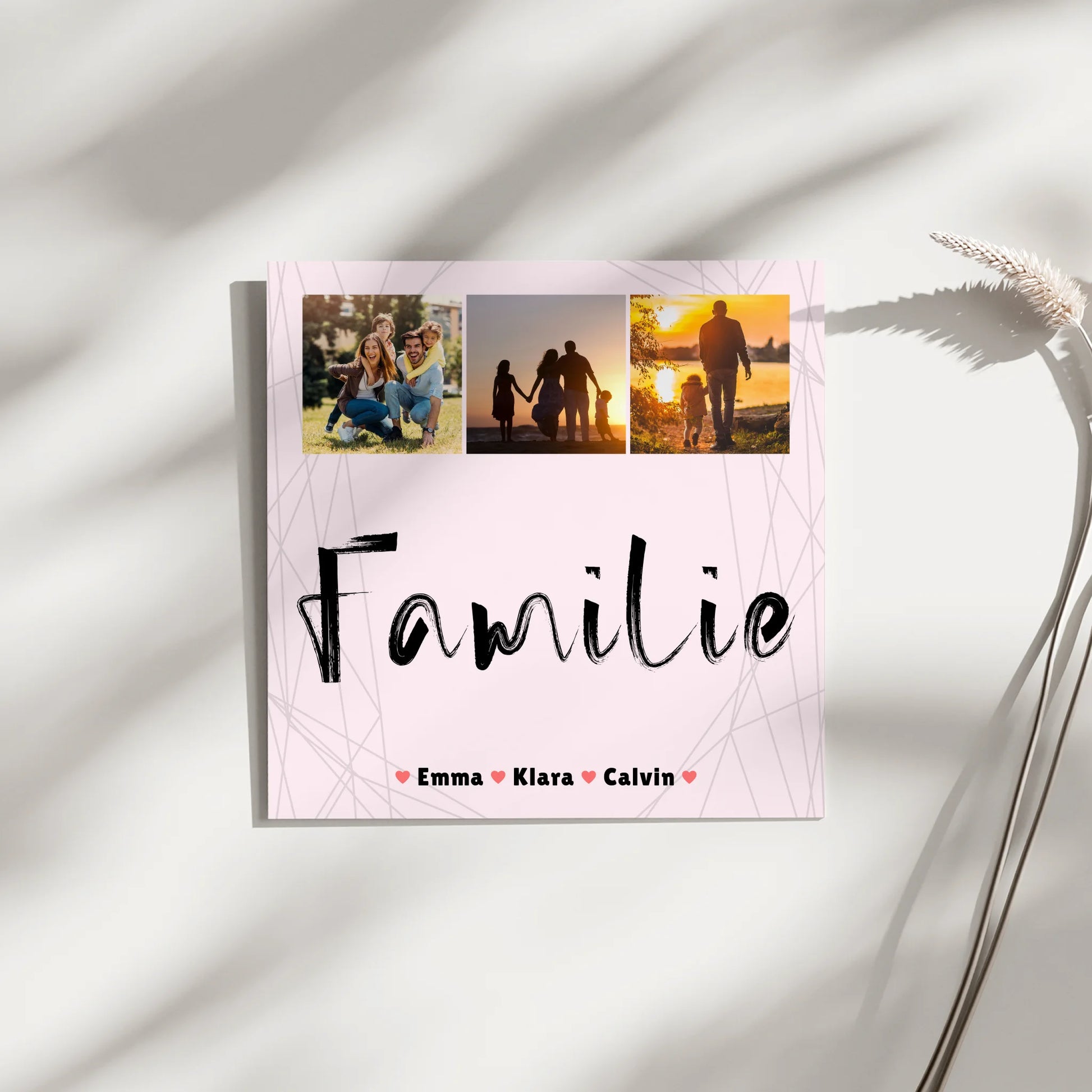 Familienbild Personalisiert Fotoboard Geschenk Fotocollage Familie als individuelles Wandbild 9