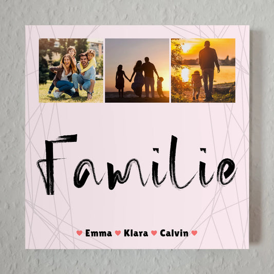 Familienbild Personalisiert Fotoboard Geschenk Fotocollage Familie als individuelles Wandbild 1