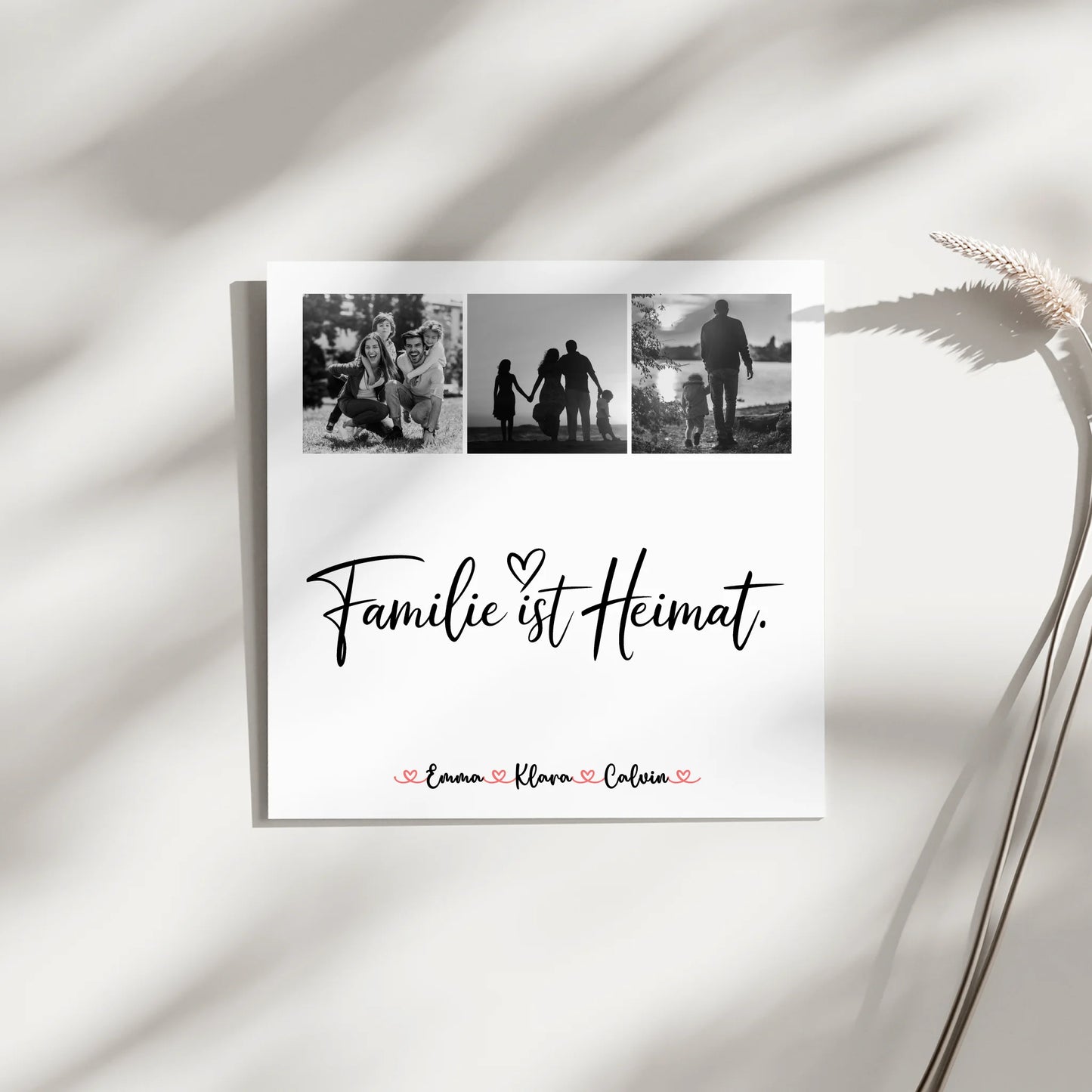 Familienbild Personalisiert Fotocollage Familie Familie Ist Heimat Geschenk Poster Leinwand Tasse 3