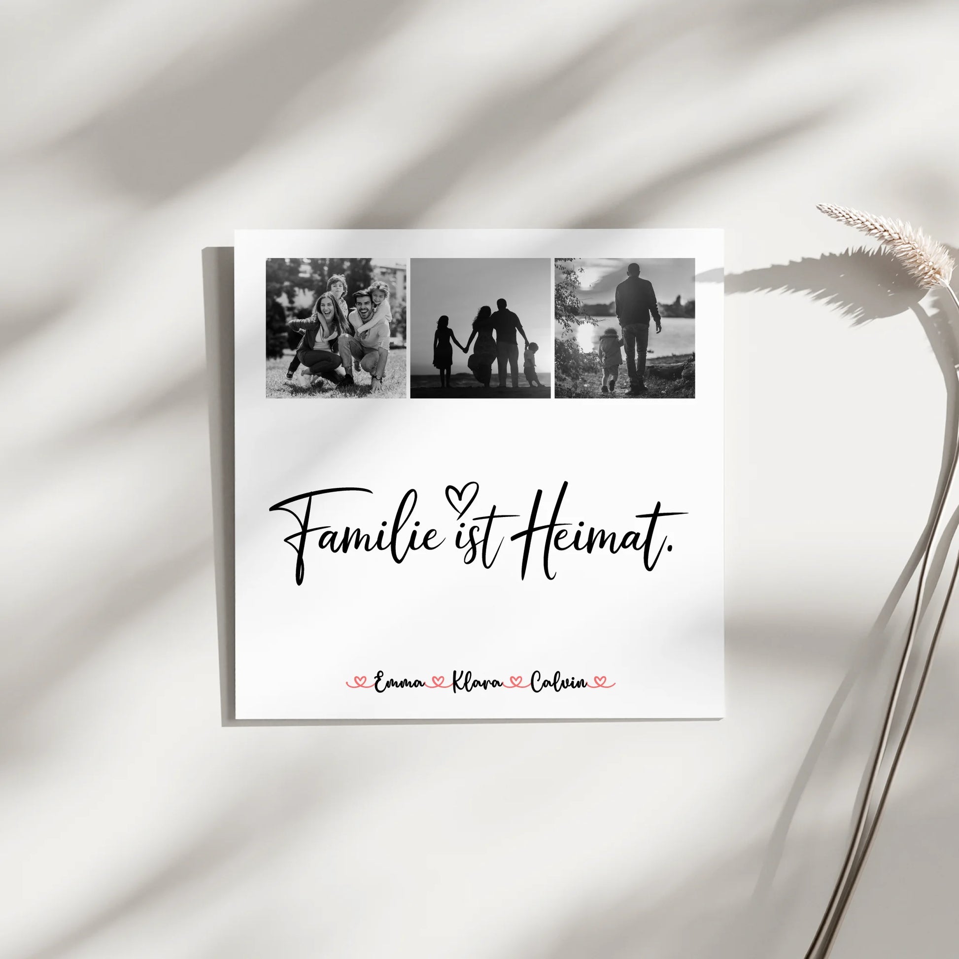 Familienbild Personalisiert Fotocollage Familie Familie Ist Heimat Geschenk Poster Leinwand Tasse 3