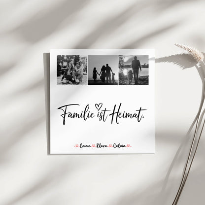 Familienbild Personalisiert Fotocollage Familie Familie Ist Heimat Geschenk Poster Leinwand Tasse 3