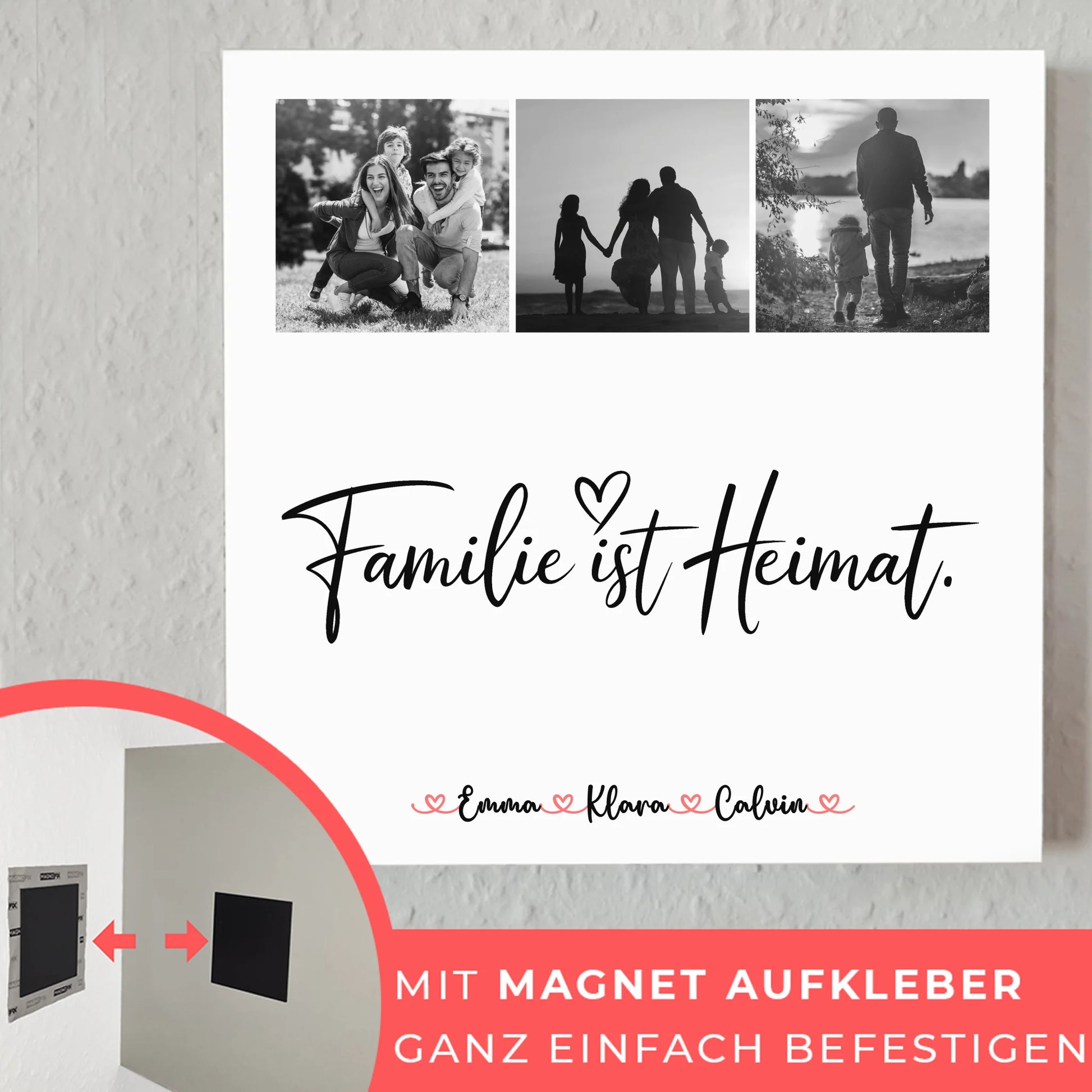 Familienbild Personalisiert Fotocollage Familie Familie Ist Heimat Geschenk Poster Leinwand Tasse 4