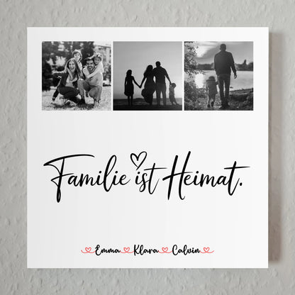 Familienbild Personalisiert Fotocollage Familie Familie Ist Heimat Geschenk Poster Leinwand Tasse 1