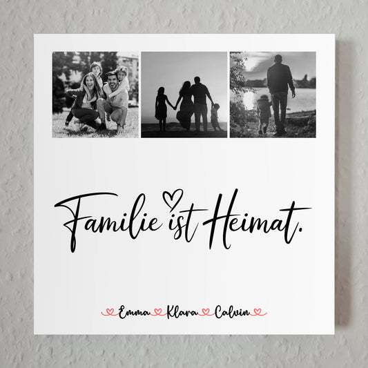 Familienbild Personalisiert Fotocollage Familie Familie Ist Heimat Geschenk Poster Leinwand Tasse 1