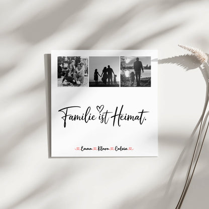 Familienbild Personalisiert Fotocollage Familie Familie Ist Heimat Geschenk Poster Leinwand Tasse