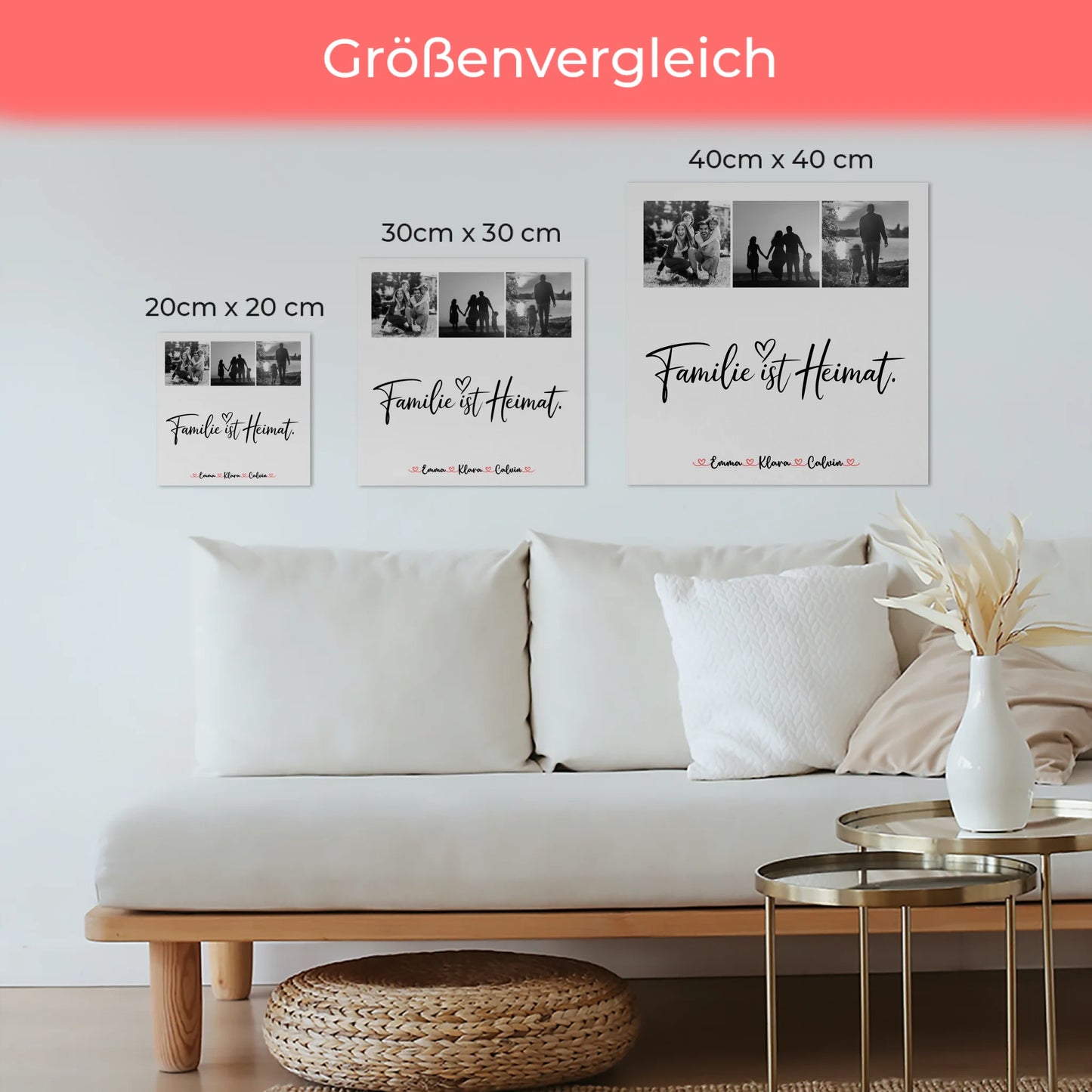Familienbild Personalisiert Fotocollage Familie Familie Ist Heimat Geschenk Poster Leinwand Tasse