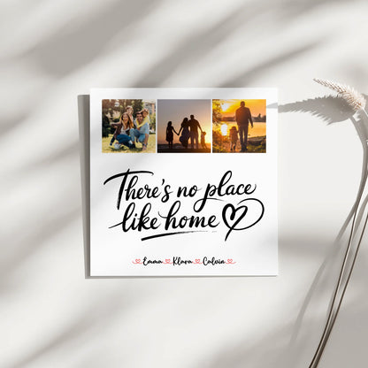 Wandbild Familie Personalisiert Fotocollage für Familie No Place Like Home Geschenkidee 9
