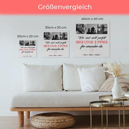 Wandbild Familie Personalisiert Familie Fotocollage Nicht Perfekt Aber Loyal Geschenkidee 6