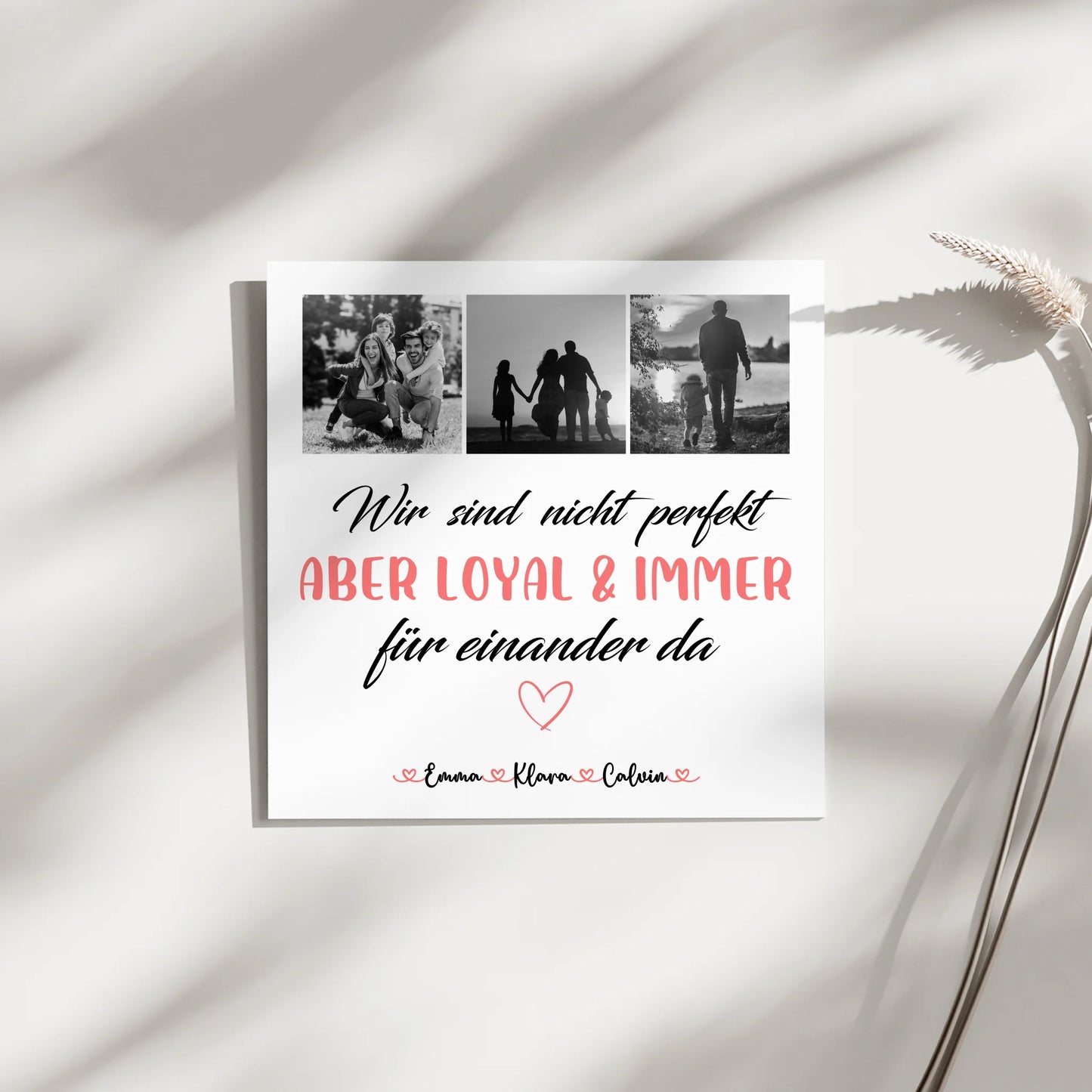 Wandbild Familie Personalisiert Familie Fotocollage Nicht Perfekt Aber Loyal Geschenkidee 9