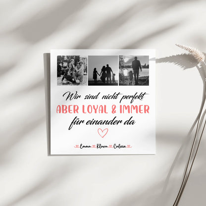 Wandbild Familie Personalisiert Familie Fotocollage Nicht Perfekt Aber Loyal Geschenkidee 9