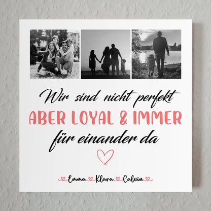 Wandbild Familie Personalisiert Familie Fotocollage Nicht Perfekt Aber Loyal Geschenkidee 1