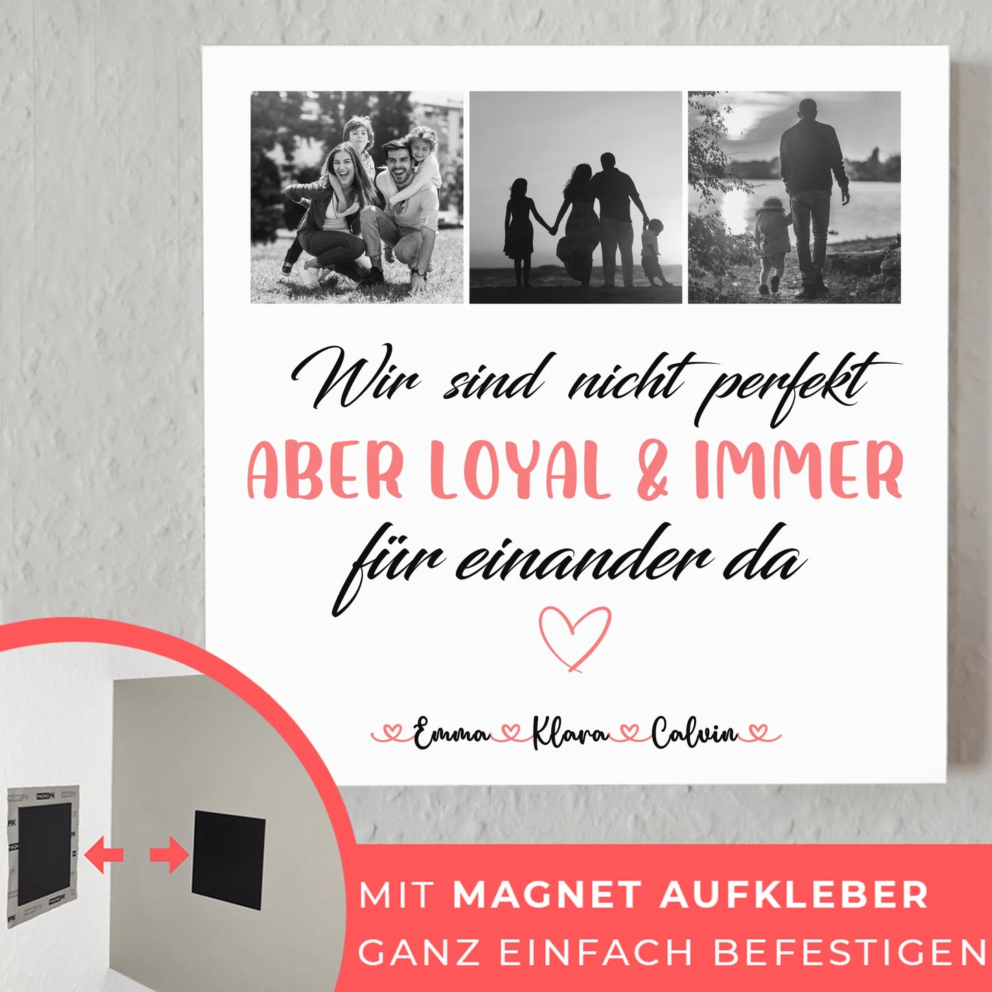 Wandbild Familie Personalisiert Familie Fotocollage Nicht Perfekt Aber Loyal Geschenkidee 10
