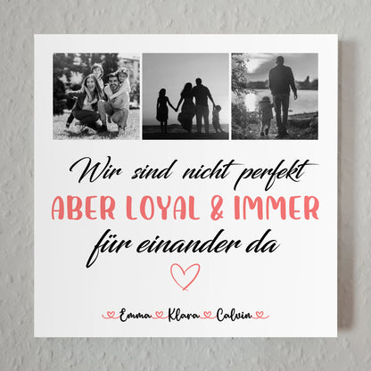 Wandbild Familie Personalisiert Familie Fotocollage Nicht Perfekt Aber Loyal Geschenkidee 7
