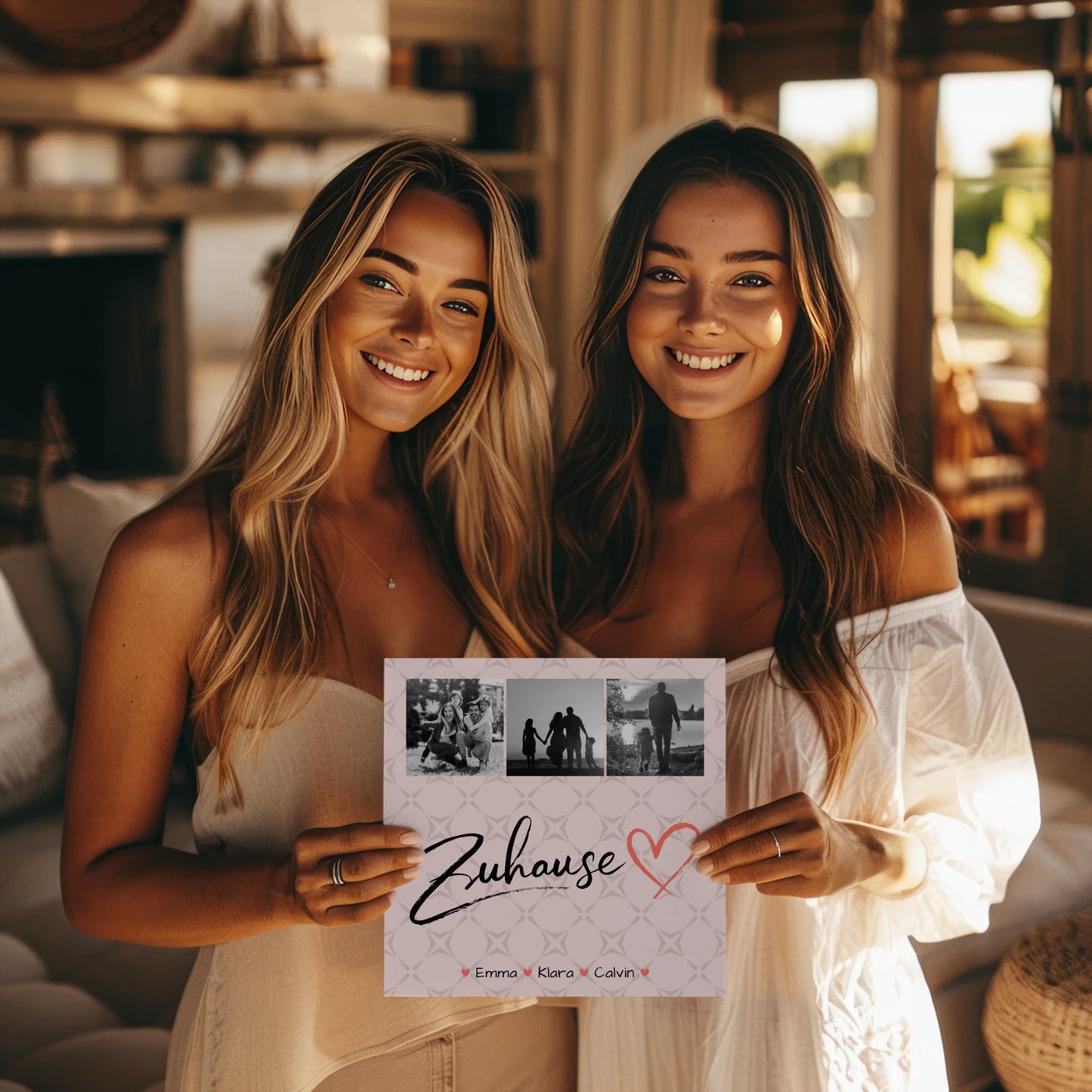 Familienbild Personalisiert Fotocollage Familie als Geschenk für Zuhause 8